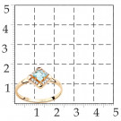 Кольцо классическое из золота с топазом swiss