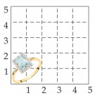 Кольцо классическое из золота с топазом