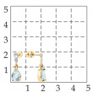 Серьги-пусеты из золота с топазом
