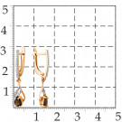 Серьги классические из золота с раухтопазом