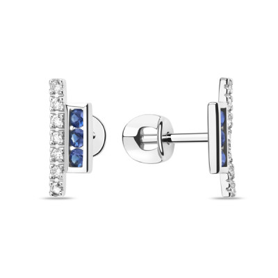 Серьги-пусеты из золота с бриллиантом