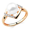 Кольцо классическое из золота с жемчугом