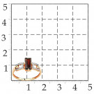 Кольцо классическое из золота с гранатом