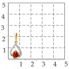 Подвеска классическая из золота с гранатом
