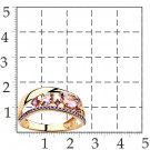 Кольцо классическое из золота с аметистом