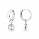 Серьги классические из серебра с топазом