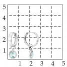 Серьги классические из серебра с топазом