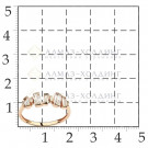 Кольцо классическое из серебра с фианитом