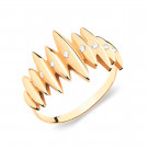 Кольцо классическое из серебра с фианитом