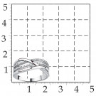 Кольцо классическое из серебра с фианитом