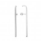 Серьги-пусеты из серебра с фианитом