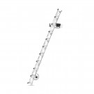 Серьга пуссет одиночный из серебра с фианитом