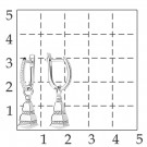 Серьги классические из серебра с фианитом