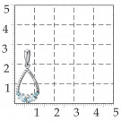 Подвеска классическая из серебра с фианитом