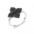 Кольцо классическое из серебра с шпинелью синтетической