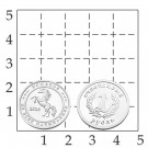 Сувенир монета из серебра без вставок