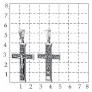 Подвеска крест из серебра без вставок