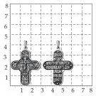 Подвеска крест из серебра без вставок