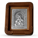 Икона из серебра с киот ажурным