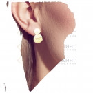 Серьги-пусеты из серебра без вставок