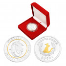 Сувенир медаль из серебра без вставок