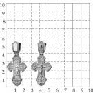 Подвеска крест из серебра без вставок
