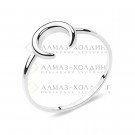 Кольцо классическое из серебра без вставок