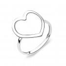 Кольцо классическое из серебра без вставок