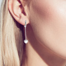 Серьги классические из серебра без вставок