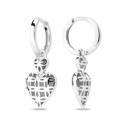 Серьги классические из серебра без вставок