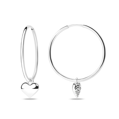 Серьги классические из серебра без вставок