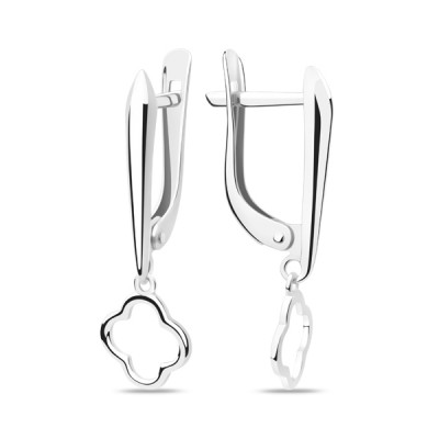 Серьги классические из серебра без вставок