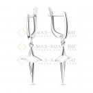 Серьги классические из серебра без вставок