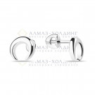 Серьги-пусеты из серебра без вставок