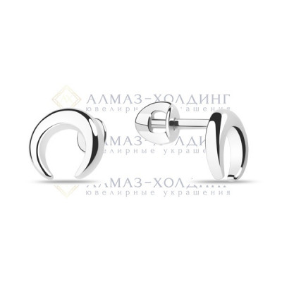 Серьги-пусеты из серебра без вставок