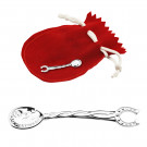 Сувенир ложка-загребушка из серебра без вставок