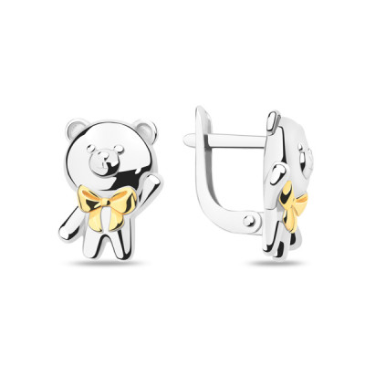 Серьги классические из серебра без вставок