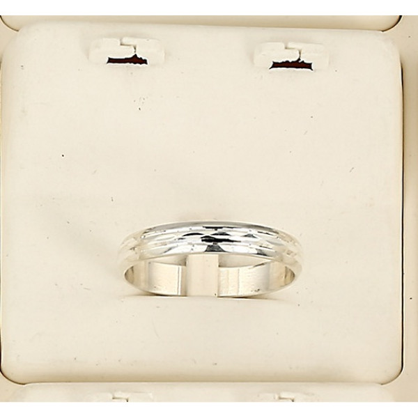 Кольцо Обручальное из серебра без вставок