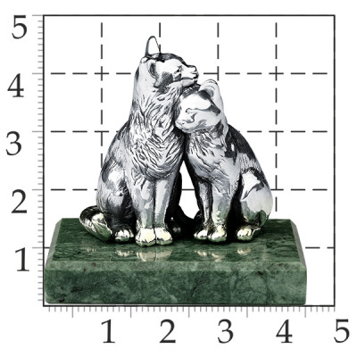 Сувенир из серебра с змеевиком