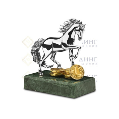 Сувенир из серебра с змеевиком