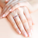 Кольцо классическое из серебра с нанорубином