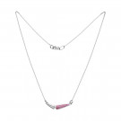 Колье из серебра с нанорубином