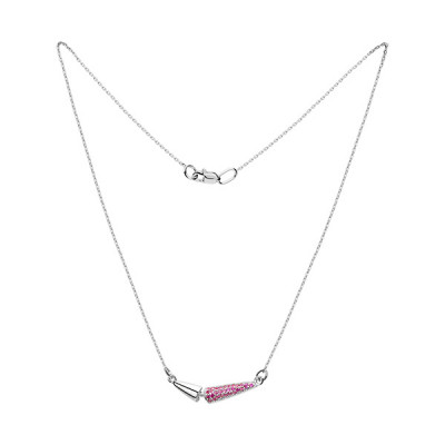Колье из серебра с нанорубином