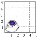 Кольцо классическое из серебра с эмалью
