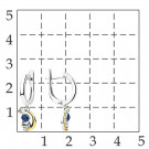 Серьги классические из серебра с фианитом