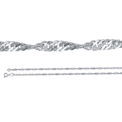 Цепь из серебра с панцирным плетением