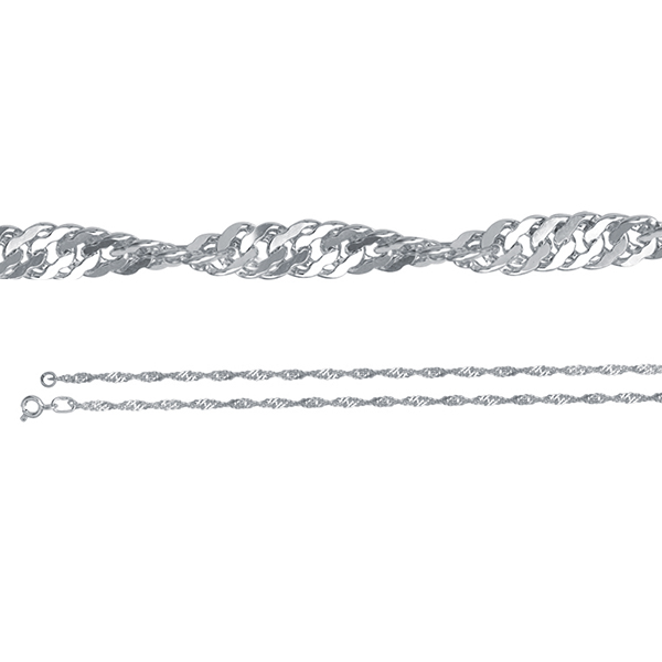 Цепь из серебра с панцирным плетением
