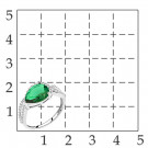 Кольцо классическое из серебра с фианитом