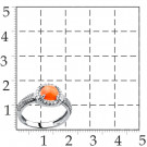 Кольцо классическое из серебра с фианитом