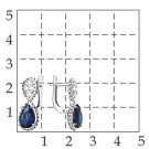 Серьги классические из серебра с фианитом
